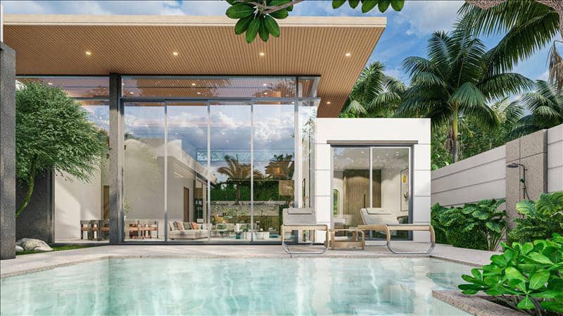 New complex of modern villas with swimming pools close to the beach and an international school, Phuket, Thailand — photo 13