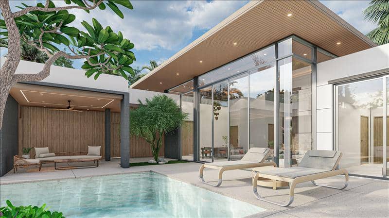 New complex of modern villas with swimming pools close to the beach and an international school, Phuket, Thailand — photo 14