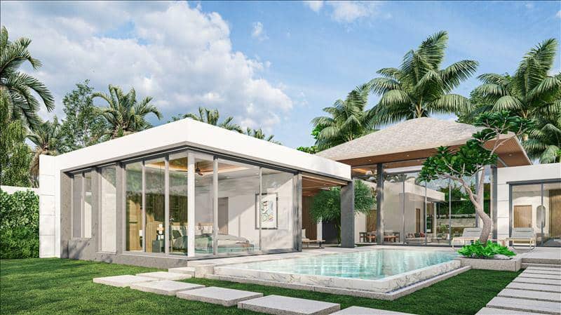 New complex of modern villas with swimming pools close to the beach and an international school, Phuket, Thailand — photo 16