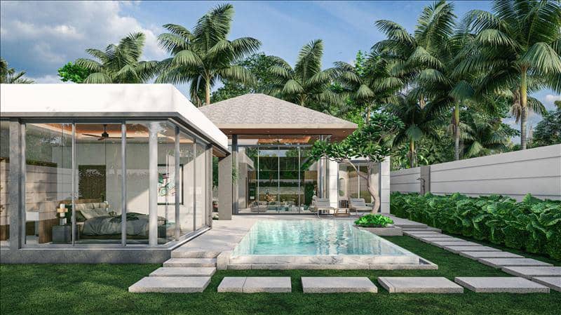 New complex of modern villas with swimming pools close to the beach and an international school, Phuket, Thailand — photo 2