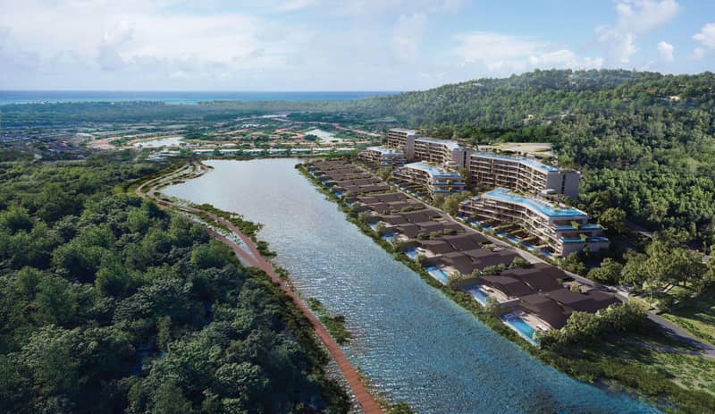 New residential complex of villas with swimming pools right by the water in Laguna Phuket, Thailand — photo 2