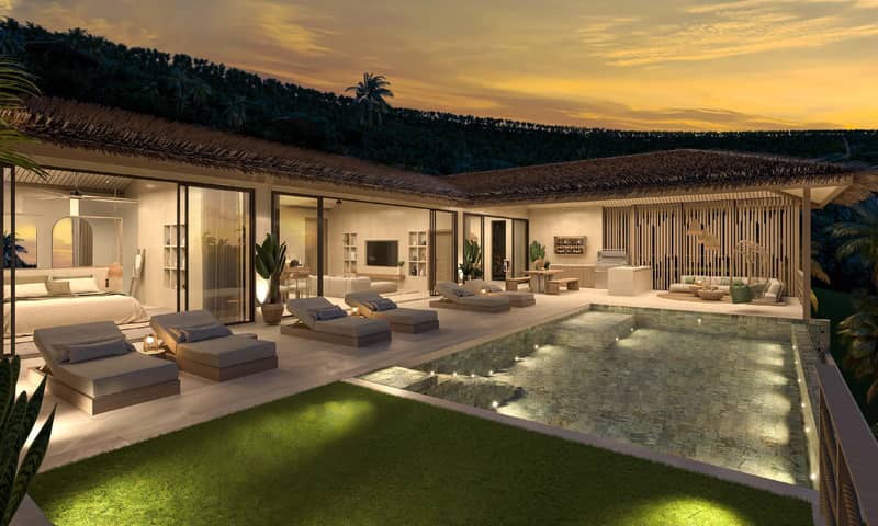 Prestigious residential complex of turnkey villas with swimming pools and sea views, Bang Makham, Samui, Thailand — photo 8