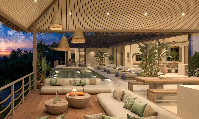 Prestigious residential complex of turnkey villas with swimming pools and sea views, Bang Makham, Samui, Thailand — photo 29