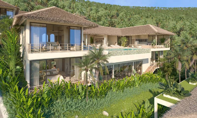 Prestigious residential complex of turnkey villas with swimming pools and sea views, Bang Makham, Samui, Thailand — photo 22