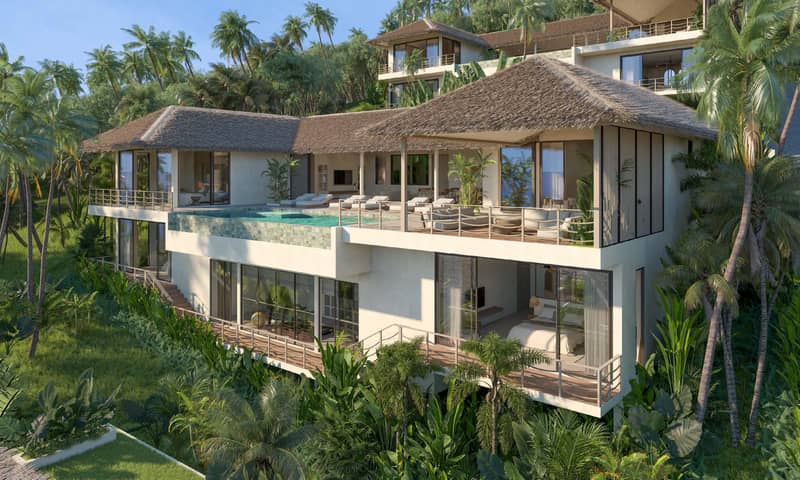 Prestigious residential complex of turnkey villas with swimming pools and sea views, Bang Makham, Samui, Thailand — photo 23