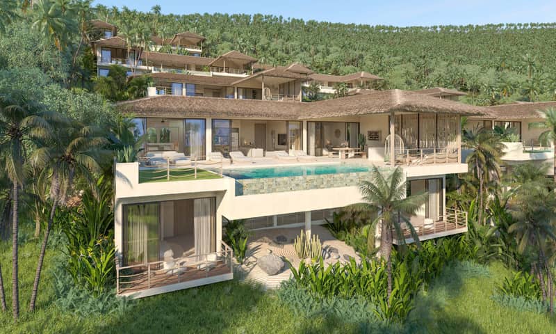 Prestigious residential complex of turnkey villas with swimming pools and sea views, Bang Makham, Samui, Thailand — photo 3