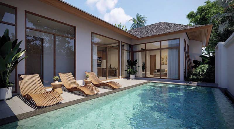 Complex of villa with swimming pools and gardens close to Nai Yang Beach and the airport, Phuket, thailand — photo 2