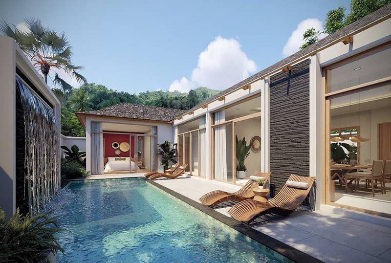 Complex of villa with swimming pools and gardens close to Nai Yang Beach and the airport, Phuket, thailand — photo 15
