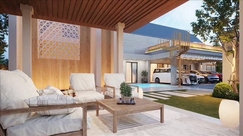 New complex of stylish villas with gardens and swimming pools, Pattaya, Thailand — photo 11