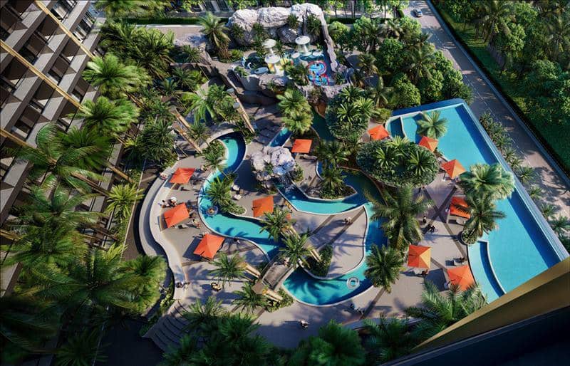New high-rise residence with pools, waterfalls and jacuzzi, Pattaya, Thailand — photo 5