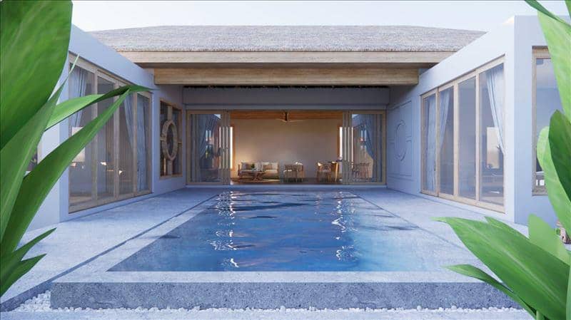 Complex of villas with swimming pools in Choeng Mon area, Samui, Thailand — photo 10