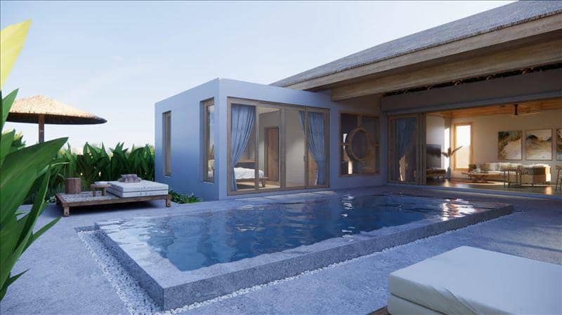 Complex of villas with swimming pools in Choeng Mon area, Samui, Thailand — photo 2