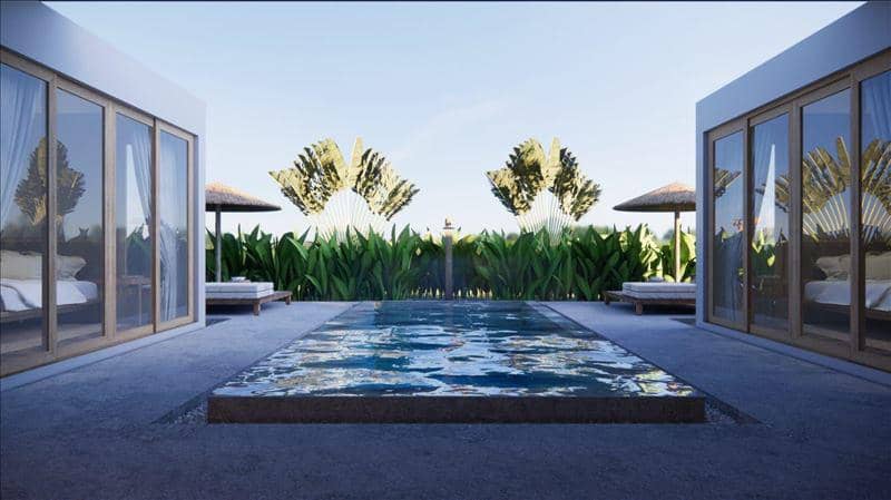 Complex of villas with swimming pools in Choeng Mon area, Samui, Thailand — photo 11