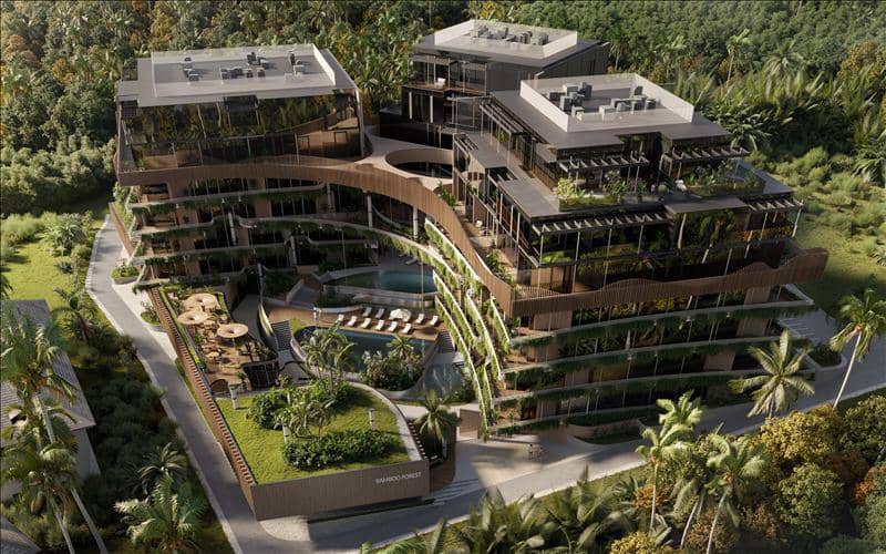New residential complex with swimming pools, gardens and a co-working area close to Layan Beach, Phuket, Thailand — photo 2
