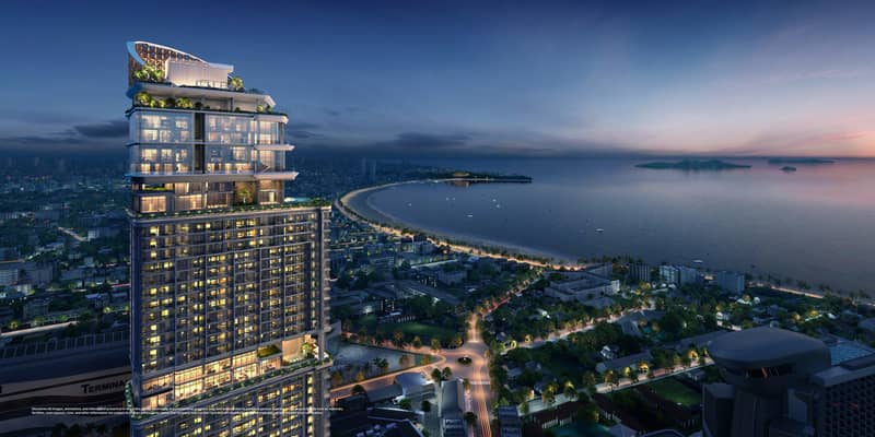 New high-rise residence with swimming pools, co-working areas and gardens, Pattaya, Thailand — photo 4