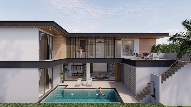New complex of villas with private swimming pools and a co-working area, Layan, Phuket, Thailand — photo 3