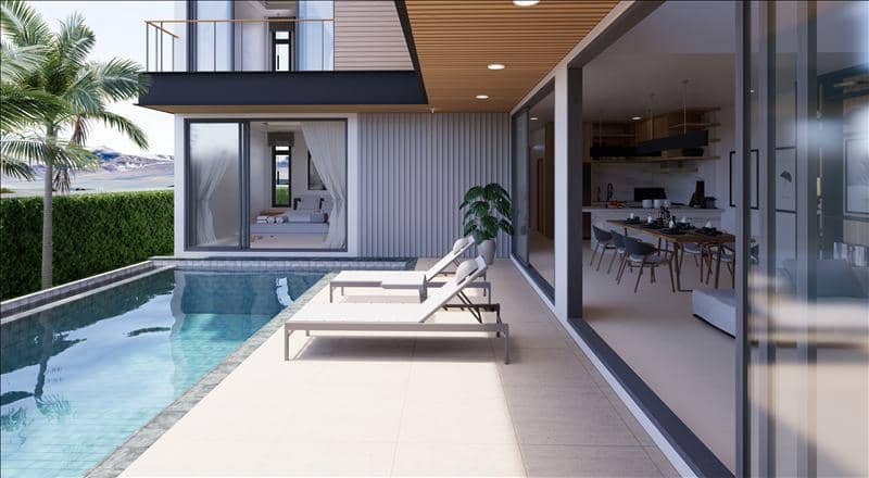 New complex of villas with private swimming pools and a co-working area, Layan, Phuket, Thailand — photo 13