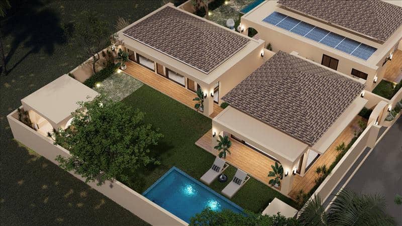 New complex of villas with swimming pools, 10 meters from the beach, Samui, Thailand — photo 13
