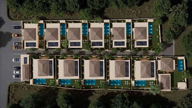New complex of villas with swimming pools, 10 meters from the beach, Samui, Thailand — photo 15