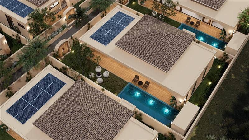 New complex of villas with swimming pools, 10 meters from the beach, Samui, Thailand — photo 12