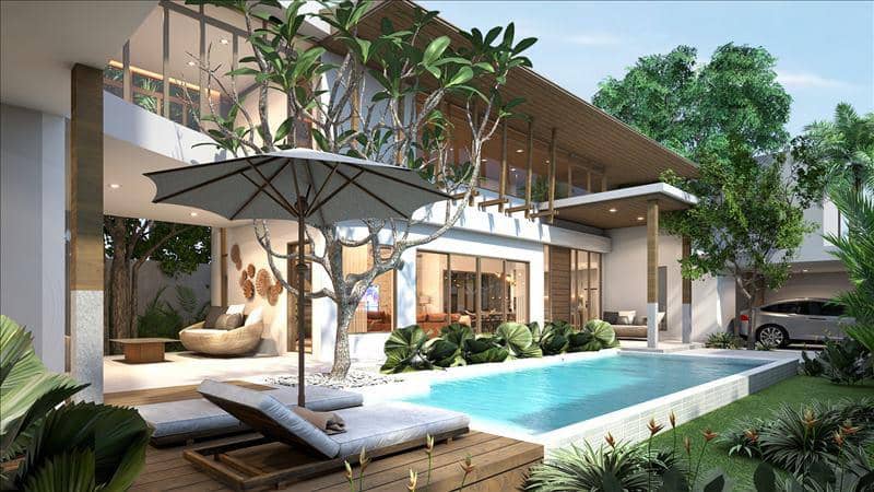 New complex of villas with swimming pools close to prestigious international schools, Phuket, Thailand — photo 21