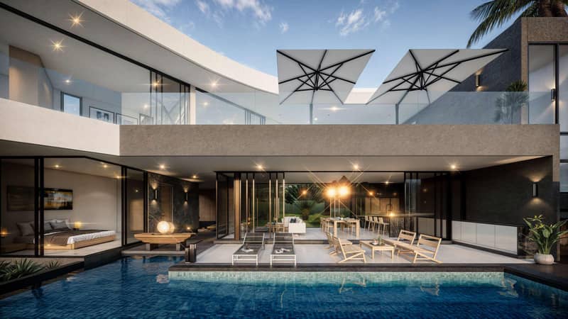 Modern residential complex of villas with swimming pools, Bo Phut, Samui, Thailand — photo 11