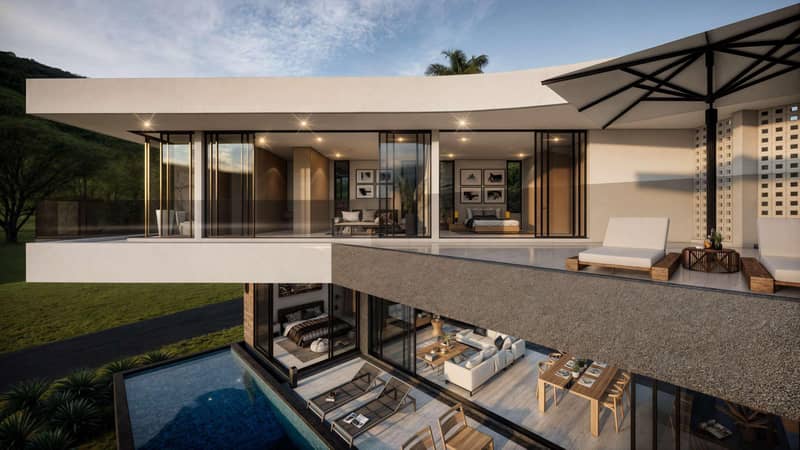 Modern residential complex of villas with swimming pools, Bo Phut, Samui, Thailand — photo 21