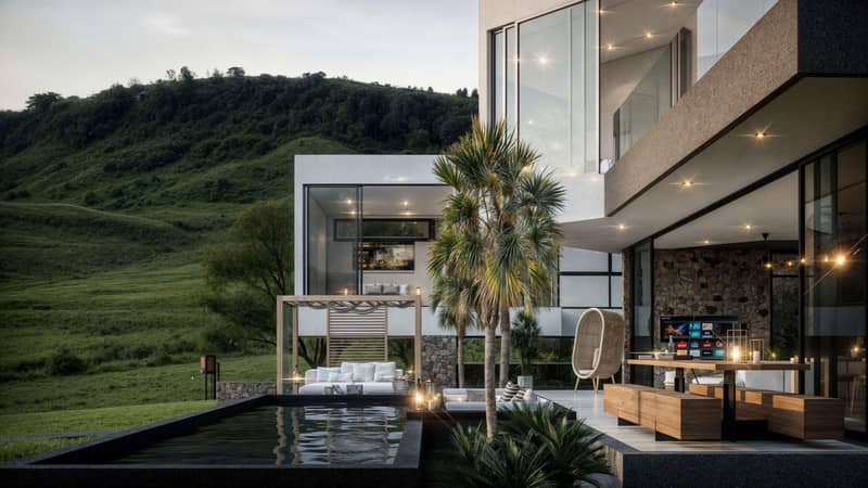 Modern residential complex of villas with swimming pools, Bo Phut, Samui, Thailand — photo 7