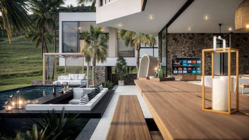 Modern residential complex of villas with swimming pools, Bo Phut, Samui, Thailand — photo 8