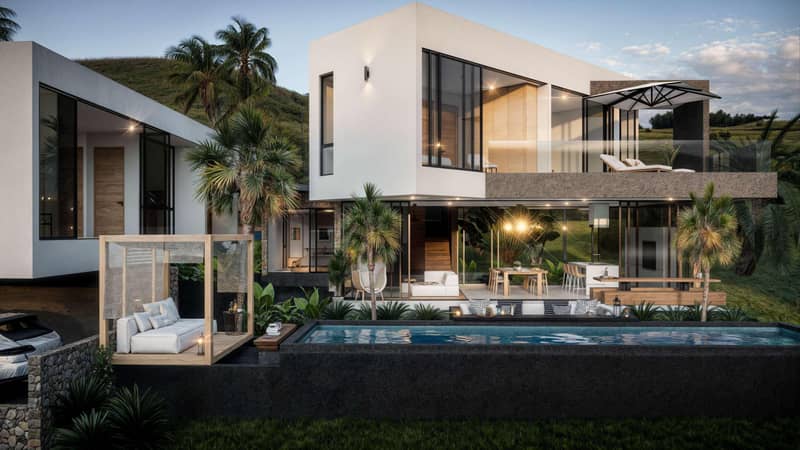 Modern residential complex of villas with swimming pools, Bo Phut, Samui, Thailand — photo 10