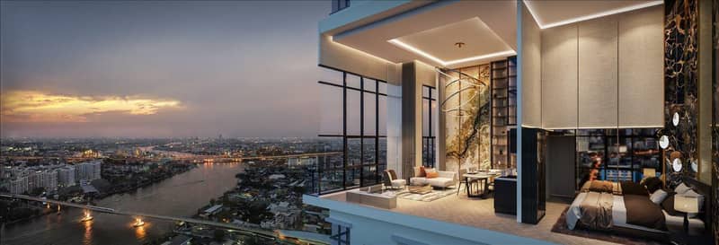 High-rise residential complex with swimming pools and panoramic river views, Bangkok, Thailand — photo 3