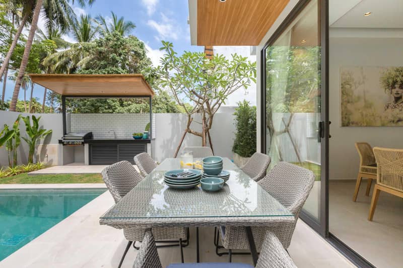 Gated complex of villas with swimming pools in the convenient area of Bo Phut, Samui, Thailand — photo 9