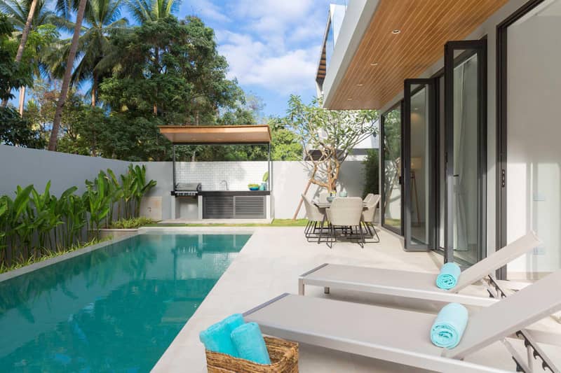 Gated complex of villas with swimming pools in the convenient area of Bo Phut, Samui, Thailand — photo 11