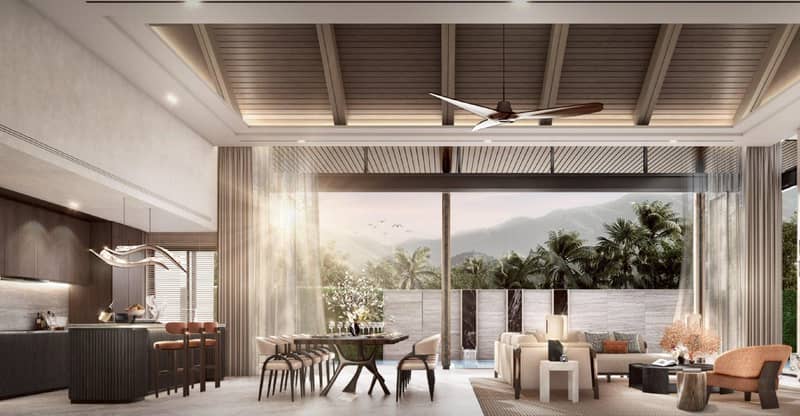 New complex of villas with swimming pools and green areas close to bang Tao Beach, Phuket, Thailand — photo 3