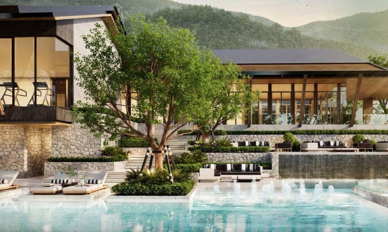 New complex of villas with swimming pools and green areas close to bang Tao Beach, Phuket, Thailand — photo 11
