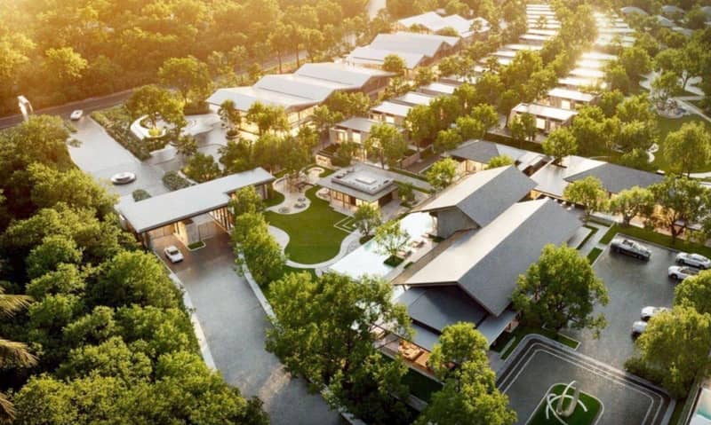 New complex of villas with swimming pools and green areas close to bang Tao Beach, Phuket, Thailand — photo 13