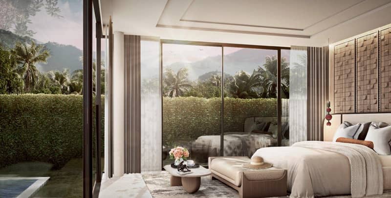 New complex of villas with swimming pools and green areas close to bang Tao Beach, Phuket, Thailand — photo 4