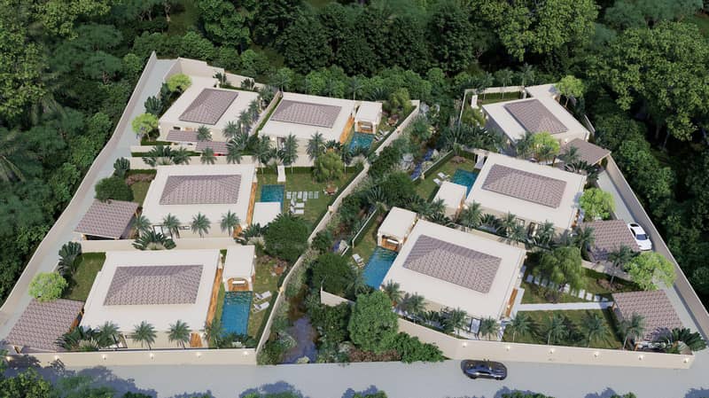 New complex of villas on the first sea line, 5 minutes from the beach, Samui, Thailand — photo 19