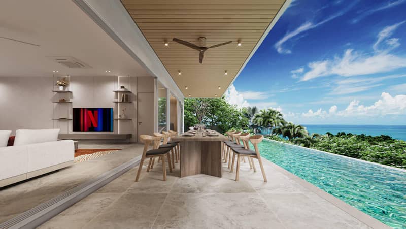 New complex of villas with swimming pool, spa areas and panoramic views, 1 minute from Lamai Beach, Samui, Thailand — photo 3