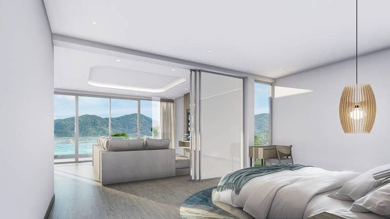 New residential complex with a swimming pool, a waterfall and sea views, Phuket, Thailand — photo 10