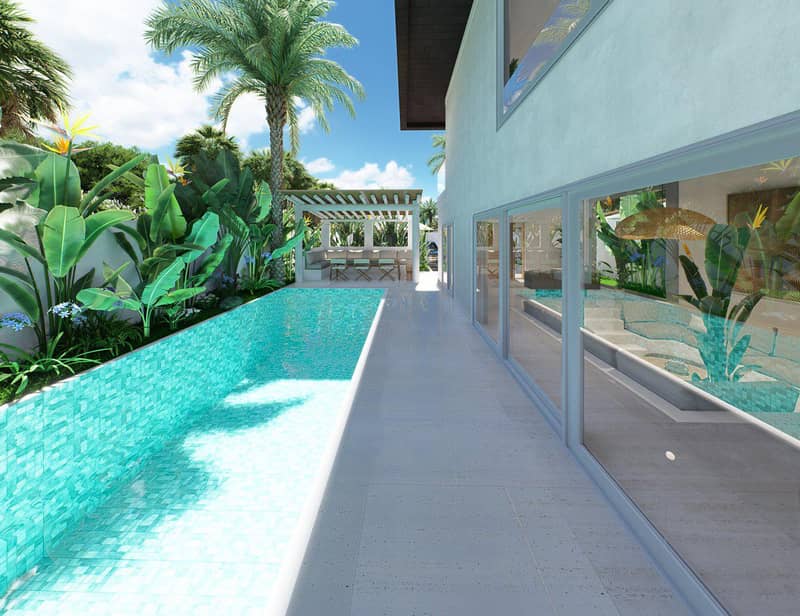 Complex of furnished villas with swimming pools and gardens close to Maenam Beach, Samui, Thailand — photo 8