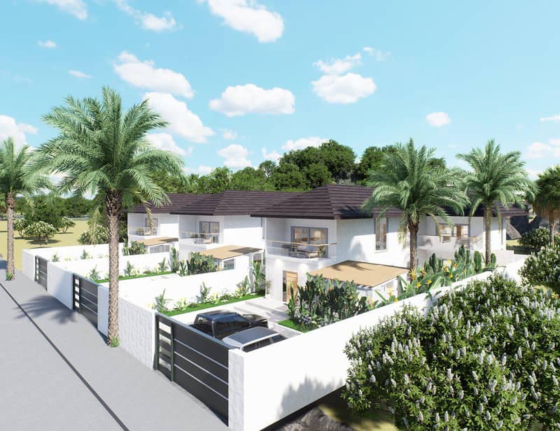 Complex of furnished villas with swimming pools and gardens close to Maenam Beach, Samui, Thailand — photo 14