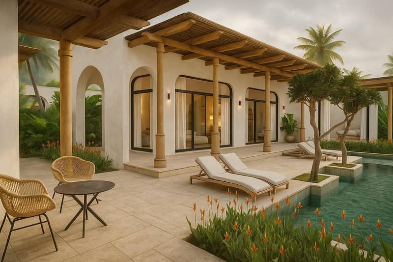 Complex of furnished villas with swimming pools, gardens and picturesque views close to Bang Po Beach, Samui, Thailand — photo 7
