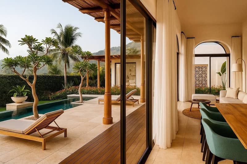 Complex of furnished villas with swimming pools, gardens and picturesque views close to Bang Po Beach, Samui, Thailand — photo 5