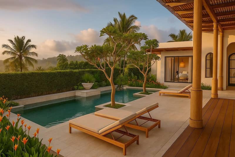 Complex of furnished villas with swimming pools, gardens and picturesque views close to Bang Po Beach, Samui, Thailand — photo 6