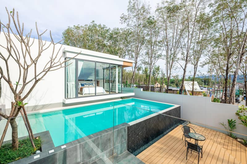 Complex of villas with swimming pools in a picturesque area, close to beaches, Phuket, Thailand — photo 3