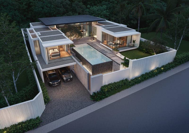 Complex of villas with swimming pools in a picturesque area, close to beaches, Phuket, Thailand — photo 33