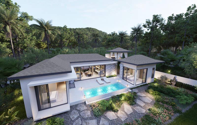 New complex of villas with swimming pools, 5 minutes away from the center of Chaweng, Samui, Thailand — photo 17