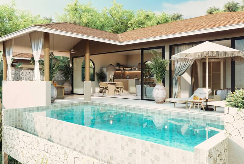 New complex of villas with swimming pool, 5 minutes from Lamai Beach, Samui, Thailand — photo 16