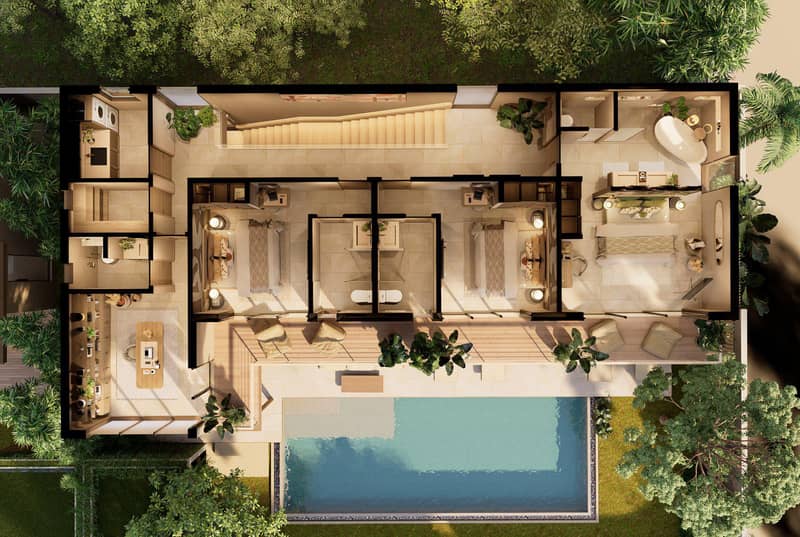 Tropical villas with pools within walking distance of Maenam Beach, Koh Samui, Thailand — photo 25